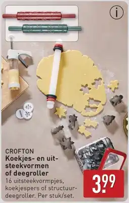 ALDI Crofton Koekjes en uitsteekvormen of deegroller aanbieding