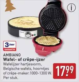ALDI Ambiano Wafel of crêpe-ijzer aanbieding