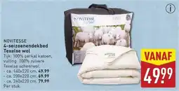 ALDI Novitesse 4-seizoenendekbed Texelse wol aanbieding