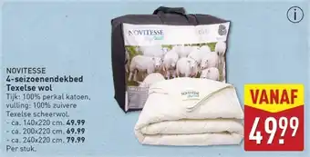 ALDI Novitesse 4-seizoenendekbed Texelse wol aanbieding