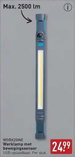 ALDI Workzone Werklamp met bewegingssensor aanbieding