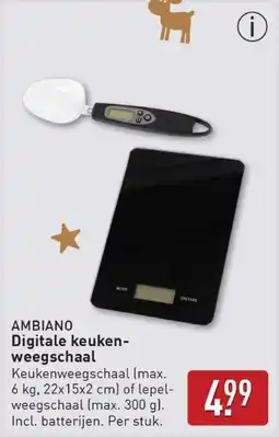 ALDI Ambiano Digitale keukenweegschaal aanbieding