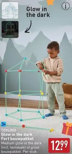 ALDI Toylino Glow in the dark Fort bouwpakket aanbieding