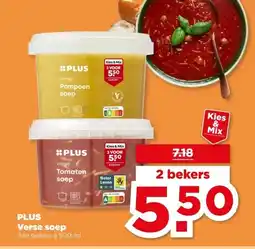 PLUS PLUS Verse soep aanbieding