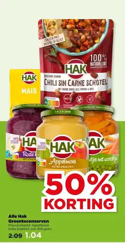 PLUS Alle Hak Groenteconserven aanbieding
