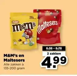 PLUS M&M's en Maltesers aanbieding
