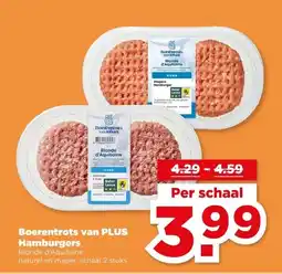 PLUS Boerentrots van PLUS Hamburgers aanbieding