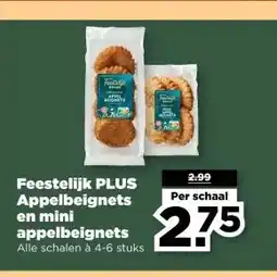 PLUS Feestelijk PLUS Appelbeignets en mini appelbeignets aanbieding
