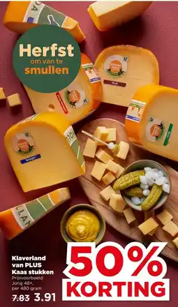 PLUS Klaverland van PLUS Kaas stukken aanbieding