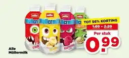 PLUS Alle Müllermilk aanbieding