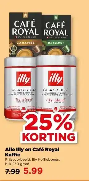 PLUS Alle Illy en Café Royal Koffie aanbieding