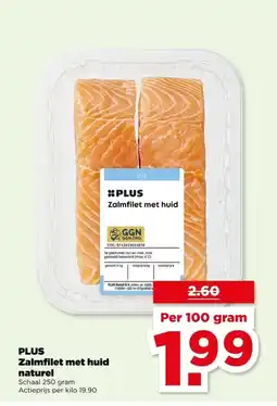 PLUS PLUS Zalmfilet met huid naturel aanbieding