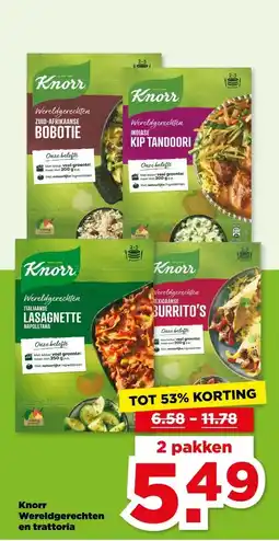 PLUS Knorr Wereldgerechten en trattoria aanbieding