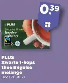 PLUS PLUS Zwarte 1-kops thee Engelse melange aanbieding