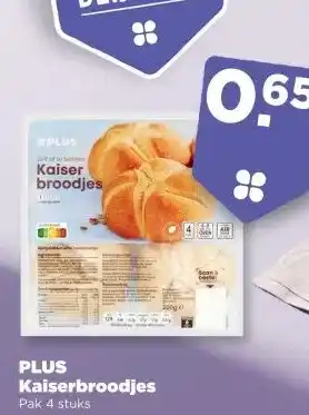 PLUS PLUS Kaiserbroodjes aanbieding