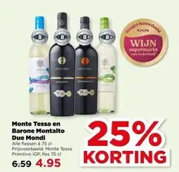 PLUS Monte Tessa en Barone Montalto Due Mondi aanbieding