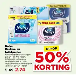 PLUS Nalys Keuken- en toiletpapier aanbieding