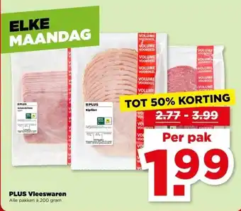 PLUS PLUS Vleeswaren aanbieding