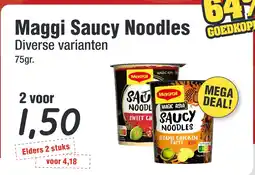 Budget Food Maggi Saucy Noodles aanbieding