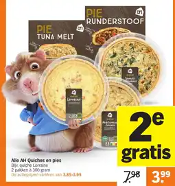 Albert Heijn Alle AH Quiches en pies aanbieding