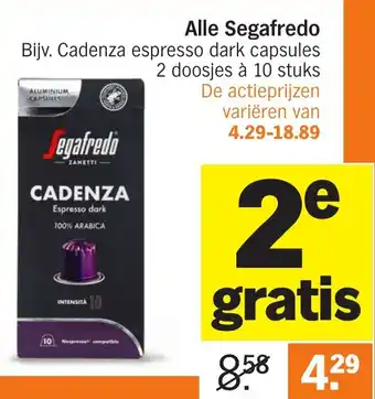 Albert Heijn Alle Segafredo aanbieding