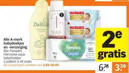 Albert Heijn Alle A-merk babydoekjes en verzorging aanbieding