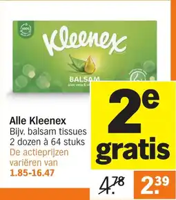 Albert Heijn Alle Kleenex aanbieding