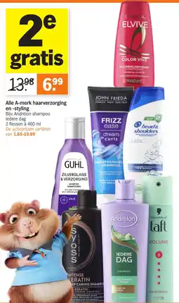 Albert Heijn Alle A-merk haarverzorging en styling aanbieding