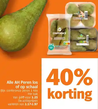 Albert Heijn Alle AH Peren los of op schaal aanbieding