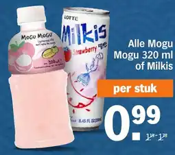Albert Heijn Alle Mogu Mogu of Milkis aanbieding