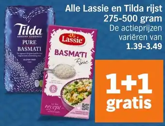 Albert Heijn Alle Lassie en Tilda rijst aanbieding