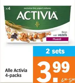 Albert Heijn Alle Activia 4-packs aanbieding