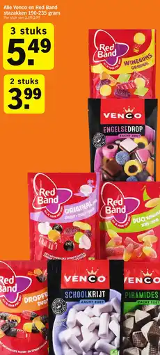 Albert Heijn Alle Venco en Red Band stazakken aanbieding