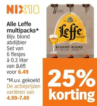Albert Heijn Alle Leffe multipacks aanbieding