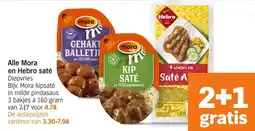 Albert Heijn Alle Mora en Hebro saté aanbieding
