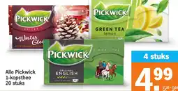 Albert Heijn Alle Pickwick 1-kopsthee aanbieding