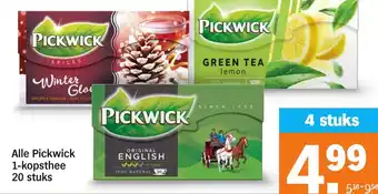 Albert Heijn Alle Pickwick 1-kopsthee aanbieding