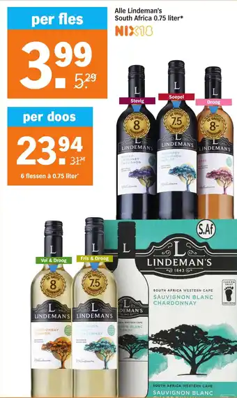 Albert Heijn Alle Lindeman's South Africa aanbieding