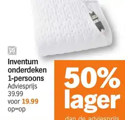 Albert Heijn Inventum onderdeken 1-persoons aanbieding