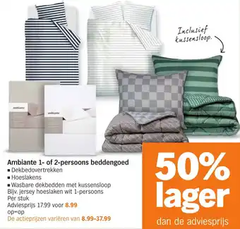 Albert Heijn Ambiante 1- of 2-persoons beddengoed aanbieding