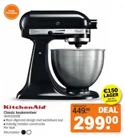 Albert Heijn KitchenAid Classic keukenmixer 5K45SSEOB aanbieding
