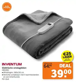 Albert Heijn Inventum Elektrische omslagdeken HB180G aanbieding
