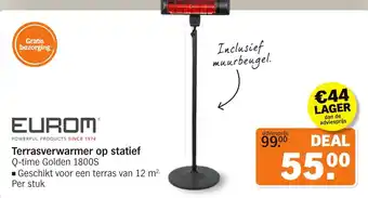 Albert Heijn Eurom Terrasverwarmer op statief aanbieding