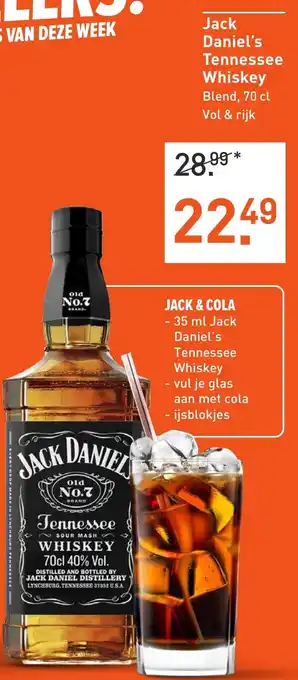 Albert Heijn Jack Daniel's Tennessee Whiskey aanbieding