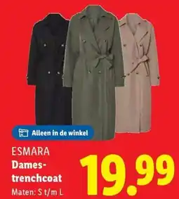 Lidl Esmara Dames Trenchcoat aanbieding