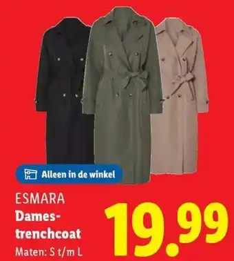 Lidl Esmara Dames Trenchcoat aanbieding