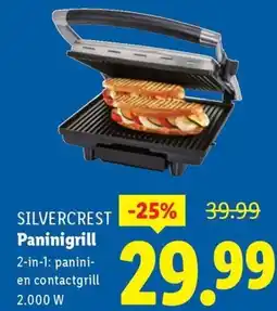 Lidl Silvercrest Paninigrill aanbieding