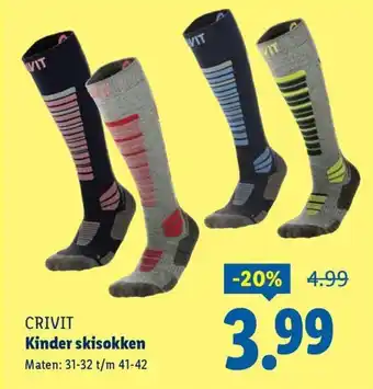 Lidl Crivit Kinder skisokken aanbieding