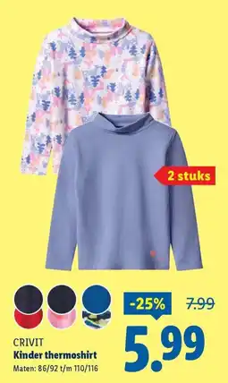 Lidl Crivit Kinder thermoshirt aanbieding