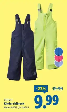 Lidl Crivit Kinder skibroek aanbieding